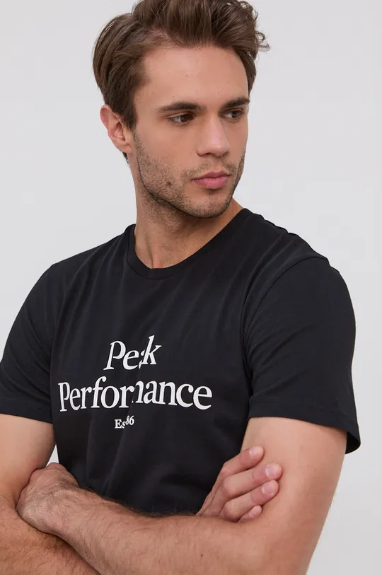 czarny Peak Performance t-shirt Original