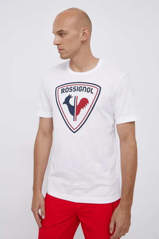 Βαμβακερό μπλουζάκι Rossignol λευκό
