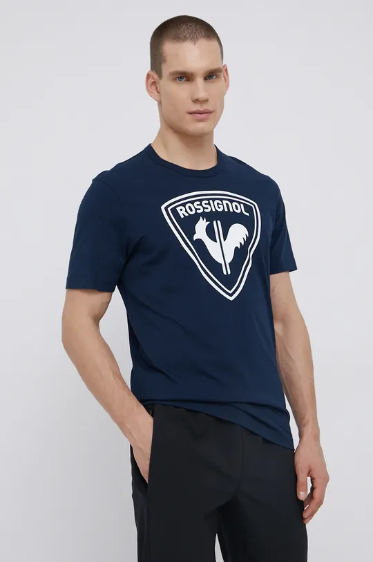 темно-синій Бавовняна футболка Rossignol