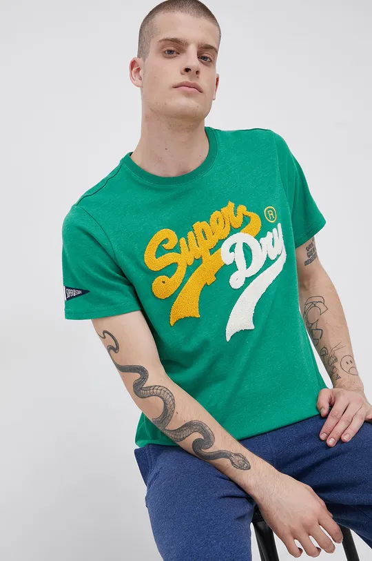 zielony Superdry T-shirt Męski