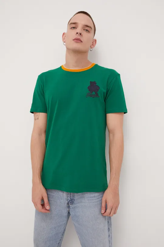 zielony Superdry T-shirt bawełniany Męski