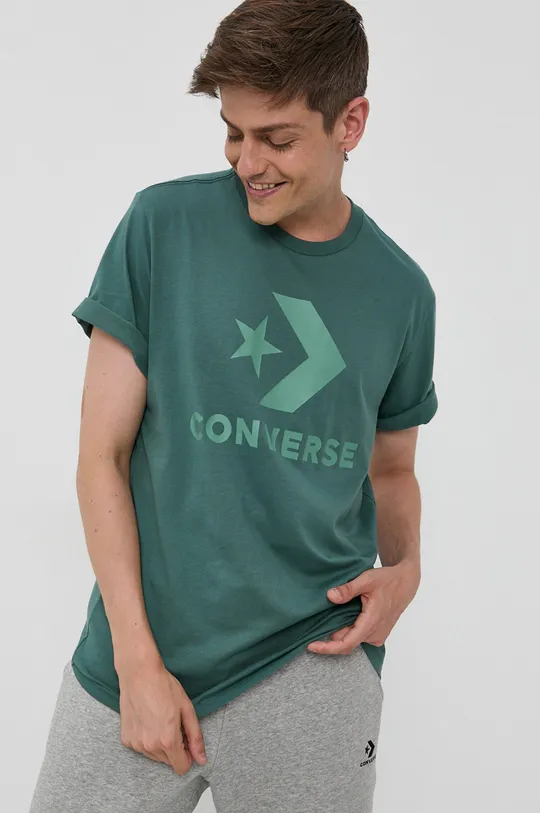 zielony Converse T-shirt bawełniany Męski