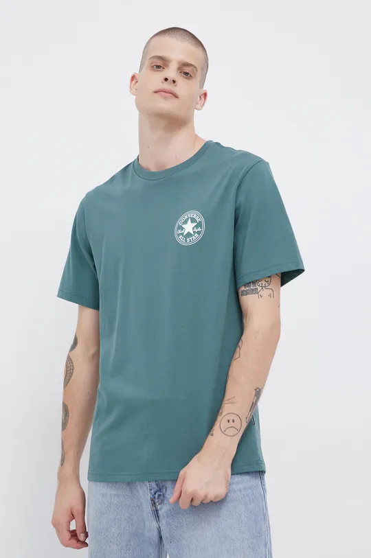 Converse T-shirt bawełniany zielony