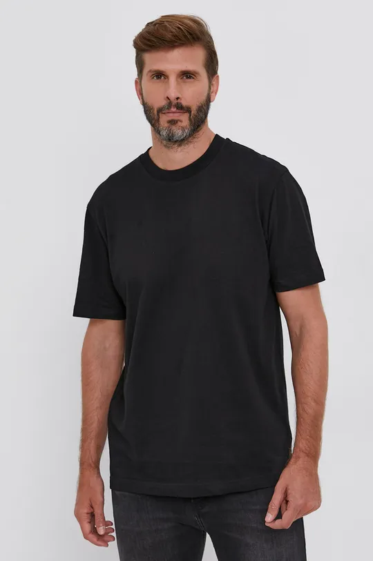 czarny GAP T-shirt bawełniany Męski