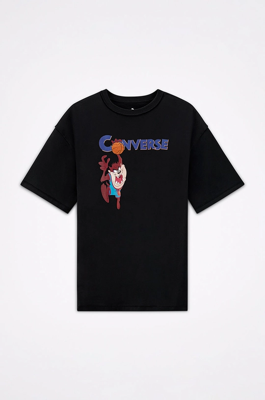 czarny Converse T-shirt bawełniany Męski