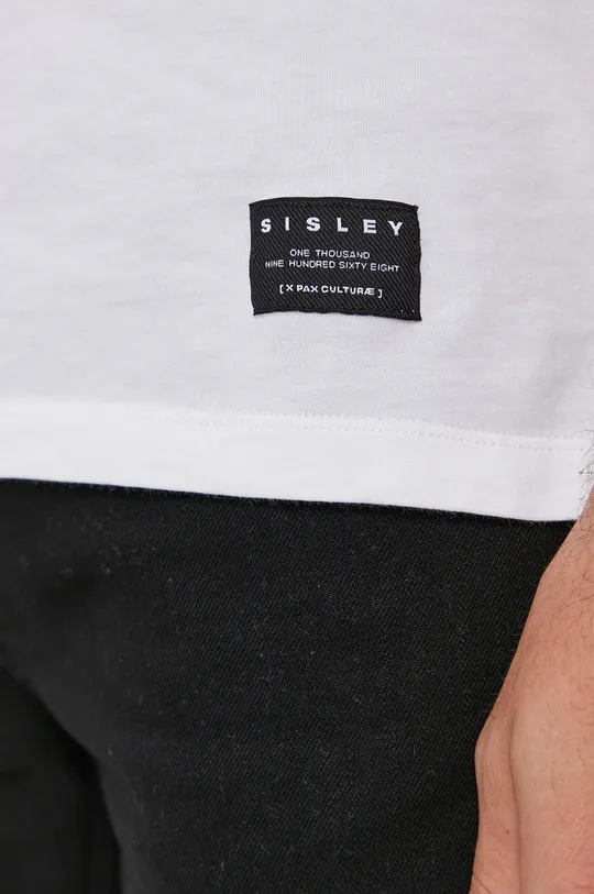 Sisley T-shirt bawełniany Męski
