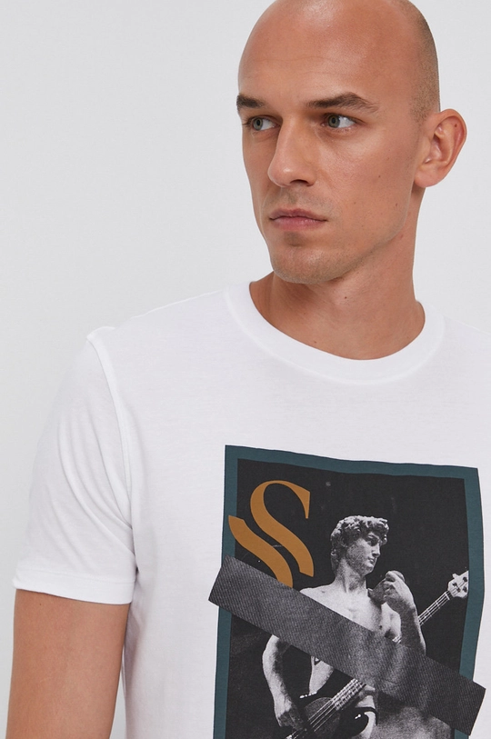 biały Sisley T-shirt