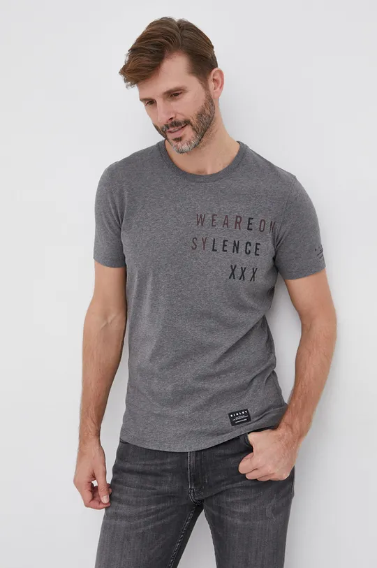 γκρί Βαμβακερό μπλουζάκι Sisley