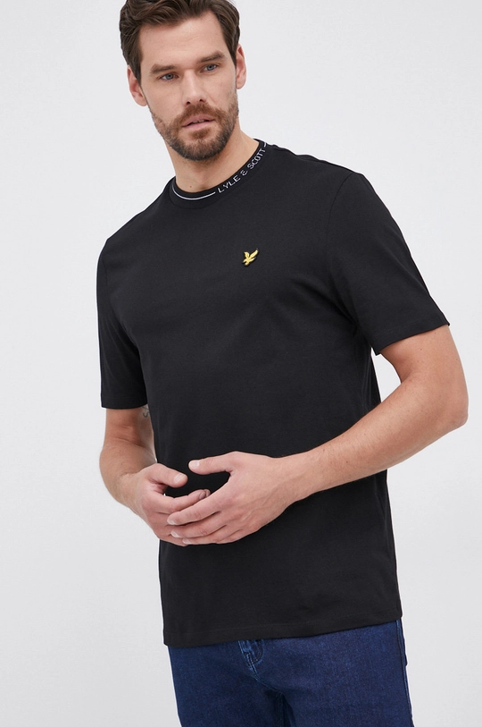 czarny Lyle & Scott - T-shirt bawełniany