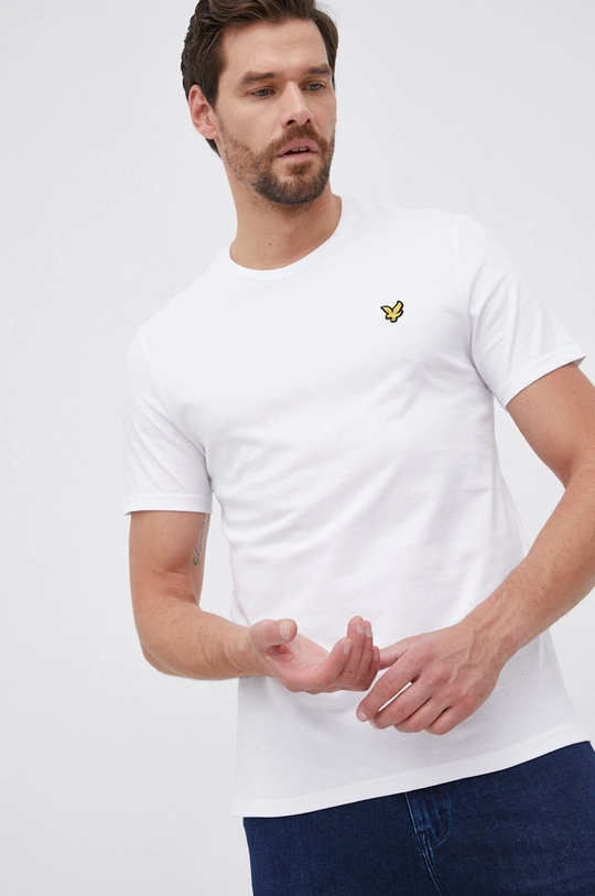 biały Lyle & Scott - T-shirt bawełniany Męski