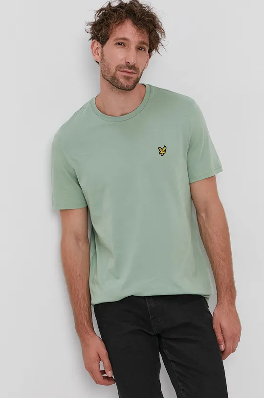 zielony Lyle & Scott - T-shirt bawełniany