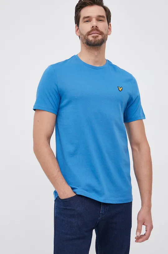 modrá Lyle & Scott - Bavlnené tričko