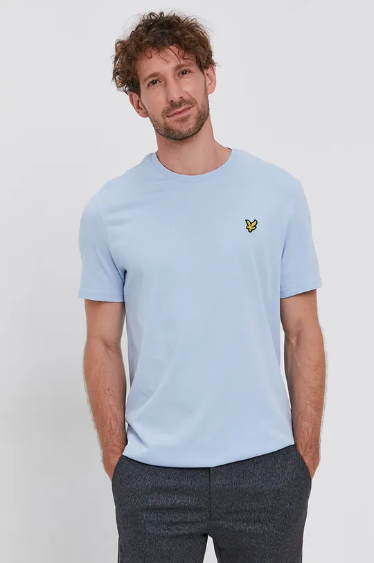 Lyle & Scott - T-shirt bawełniany niebieski