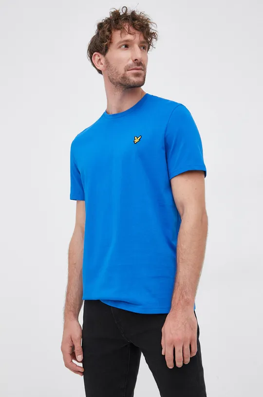 niebieski Lyle & Scott - T-shirt bawełniany Męski