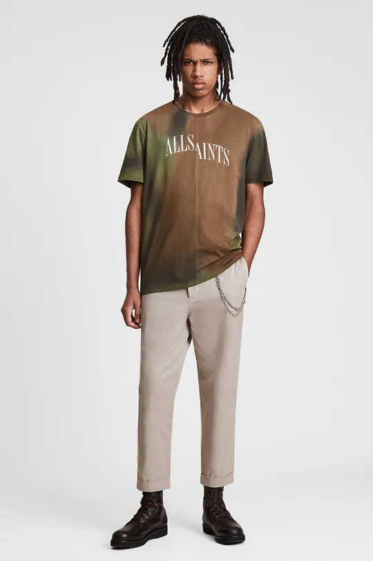 AllSaints T-shirt bawełniany CAMO DROPOUT SS CREW 100 % Bawełna