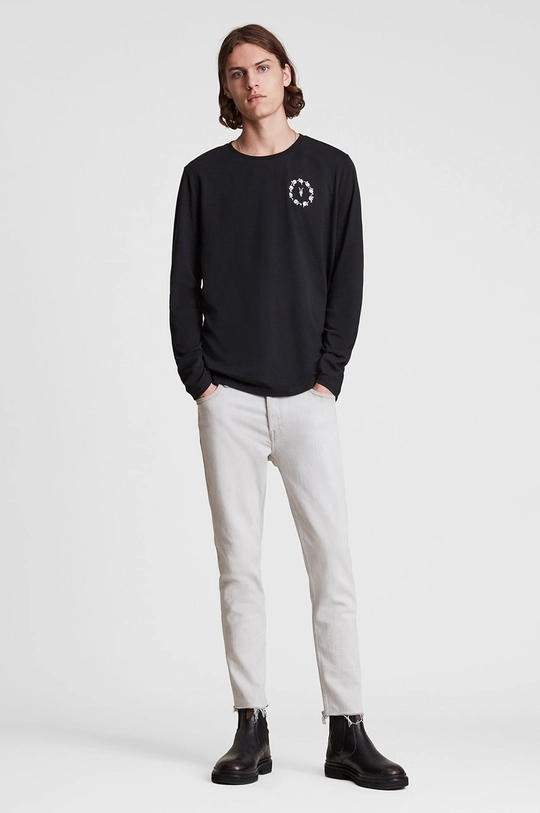 AllSaints Longsleeve bawełniany BUNCH BRACE LS CREW 100 % Bawełna