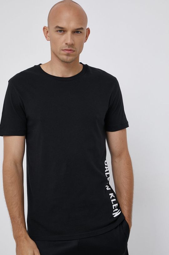czarny Calvin Klein T-shirt bawełniany Męski