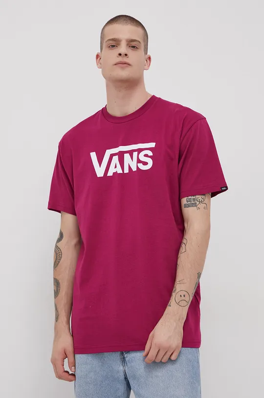 różowy Vans T-shirt bawełniany Męski