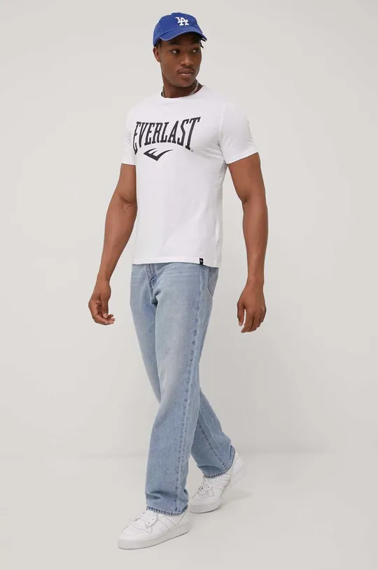 Βαμβακερό μπλουζάκι Everlast λευκό