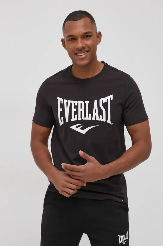 чёрный Хлопковая футболка Everlast