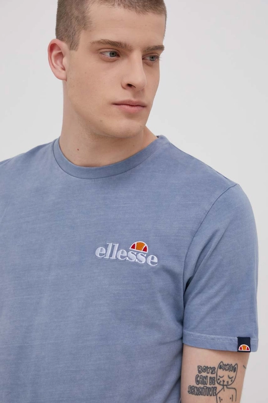 granatowy Ellesse T-shirt bawełniany