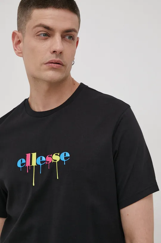 czarny Ellesse - T-shirt bawełniany Męski