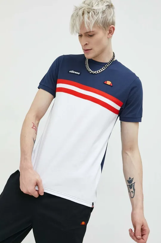 granatowy Ellesse t-shirt bawełniany