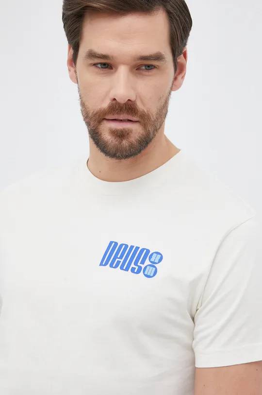 μπεζ Βαμβακερό μπλουζάκι Deus Ex Machina