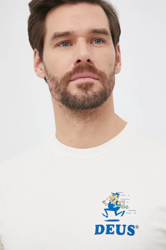 beżowy Deus Ex Machina T-shirt bawełniany