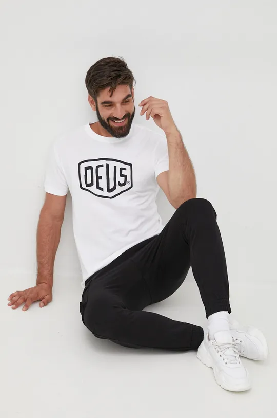 λευκό Βαμβακερό μπλουζάκι Deus Ex Machina