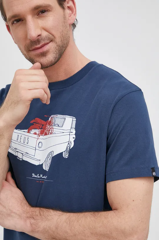 mornarsko modra Bombažen t-shirt Deus Ex Machina Moški