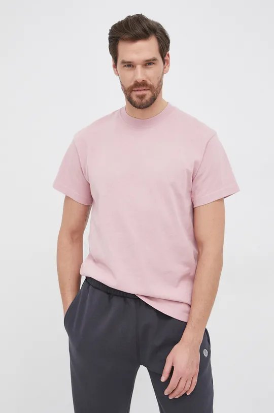 ροζ Βαμβακερό μπλουζάκι Deus Ex Machina Ανδρικά