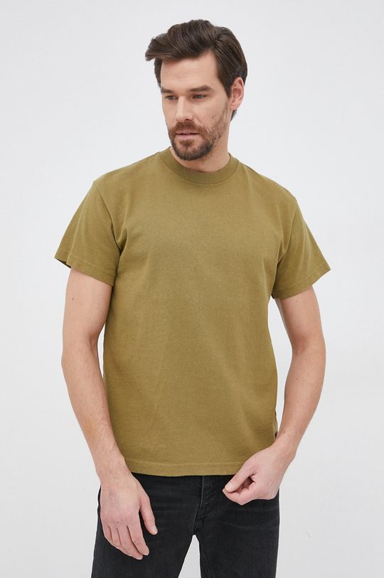 oliwkowy Deus Ex Machina T-shirt bawełniany Męski