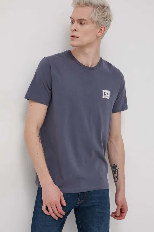 sivá Bavlnené tričko Lee Pánsky