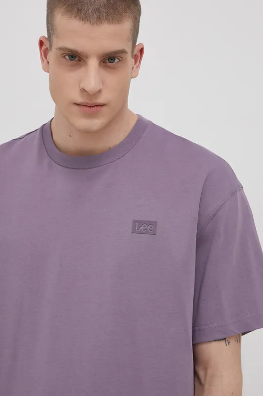 fioletowy Lee T-shirt bawełniany