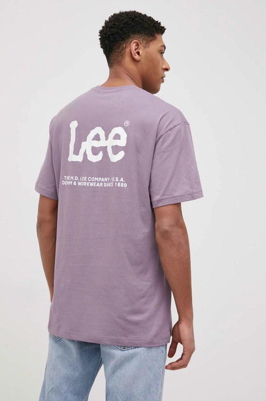 Lee T-shirt bawełniany 100 % Bawełna