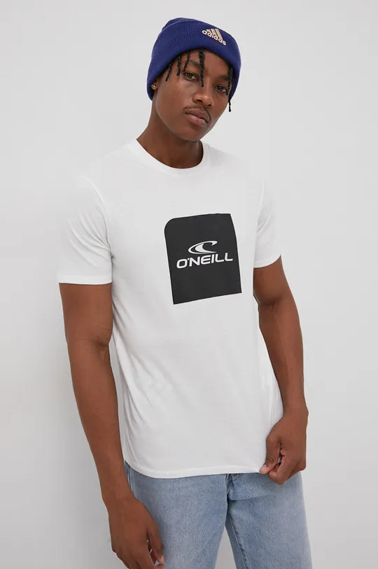 λευκό Βαμβακερό μπλουζάκι O'Neill Ανδρικά