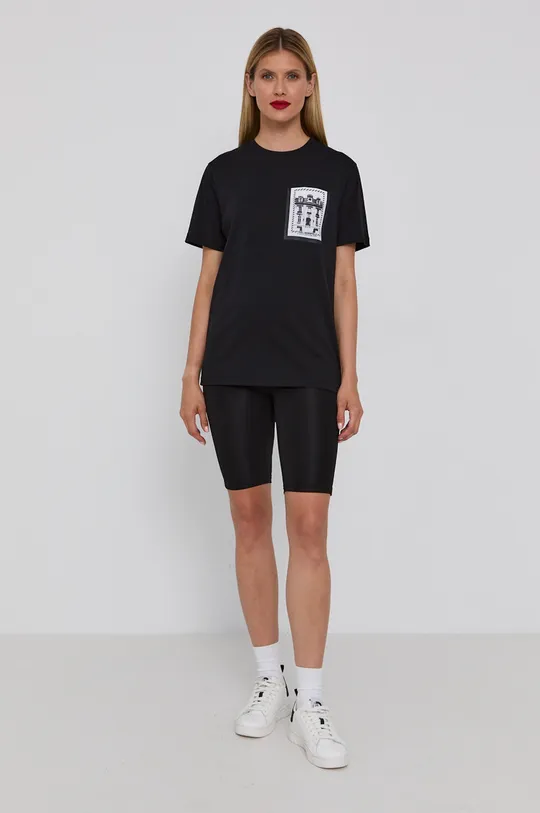 Karl Lagerfeld T-shirt bawełniany 211W1783 100 % Bawełna