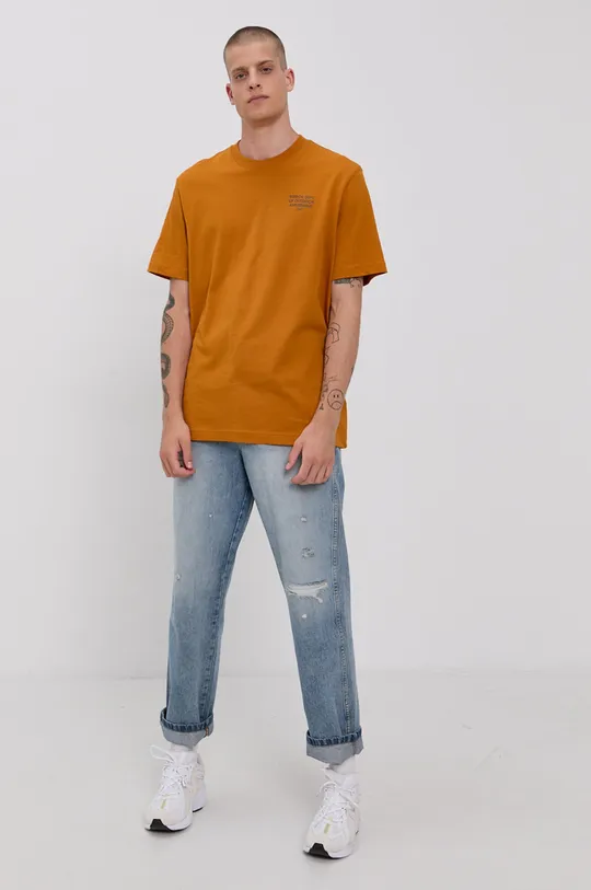 Хлопковая футболка Reebok Classic GS4195 оранжевый
