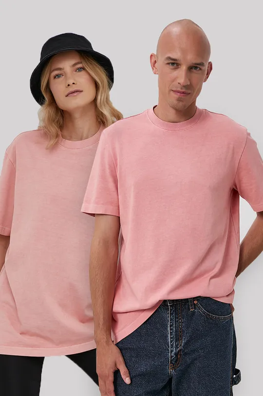 różowy Reebok Classic T-shirt bawełniany GS9152 Unisex