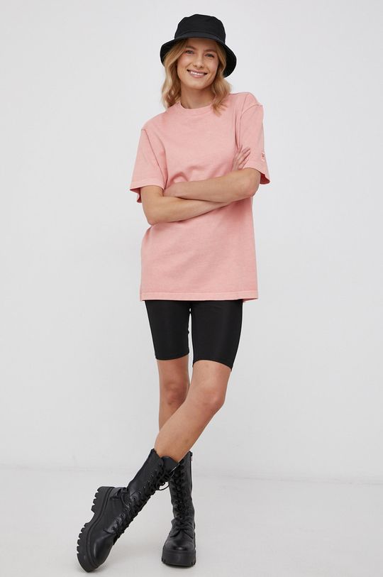 Reebok Classic T-shirt bawełniany pastelowy różowy