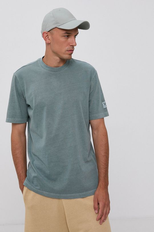 Reebok Classic T-shirt bawełniany stalowy niebieski