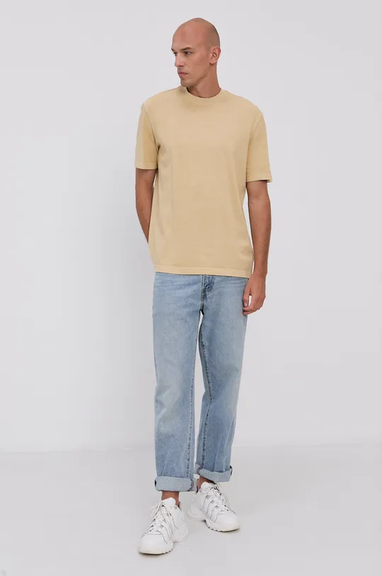 Reebok Classic T-shirt bawełniany Street GV3474 żółty