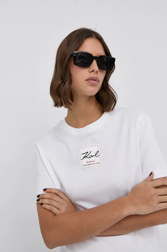 Karl Lagerfeld T-shirt bawełniany 216W1790