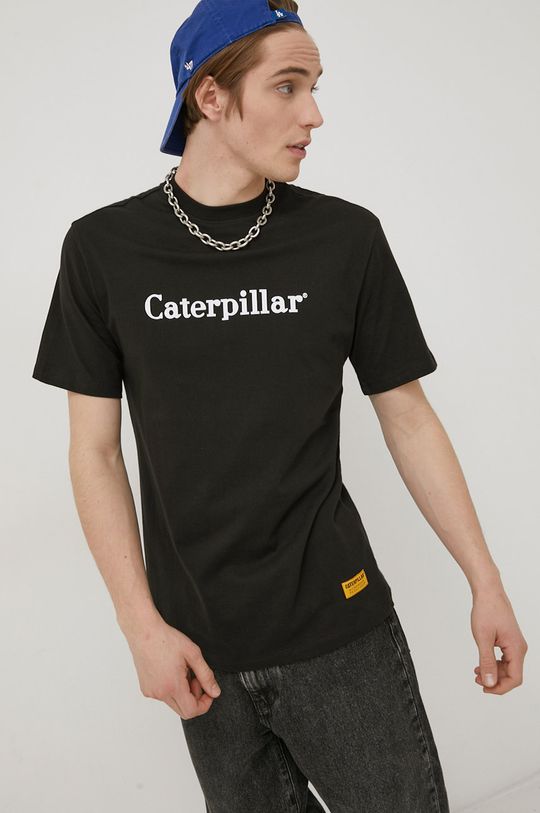 Bavlněné tričko Caterpillar černá