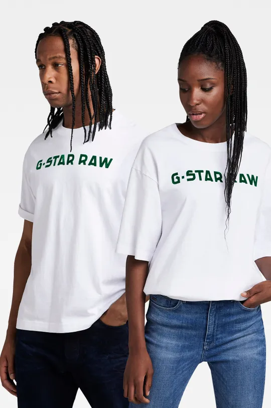 bijela Pamučna majica G-Star Raw Unisex