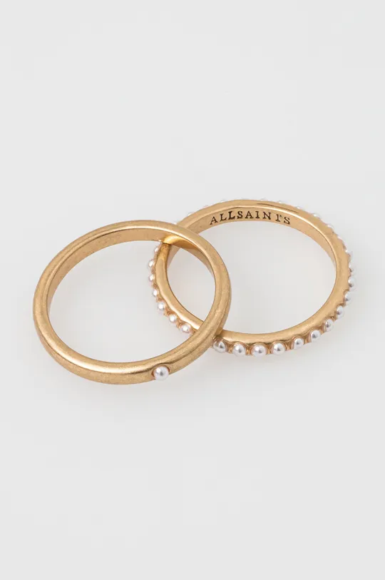Prstenje AllSaints (2-pack) zlatna