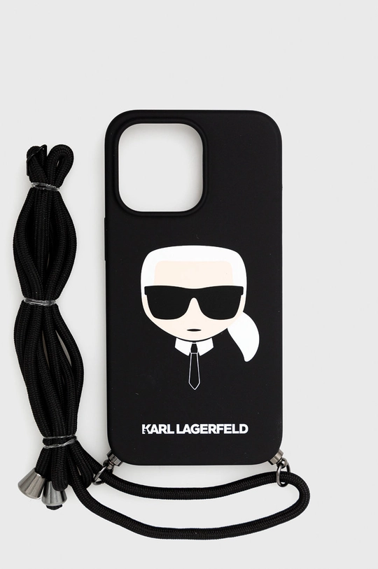 чёрный Чехол на телефон Karl Lagerfeld Iphone 13 Женский