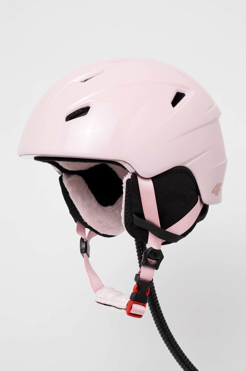 4F kask dziecięcy różowy