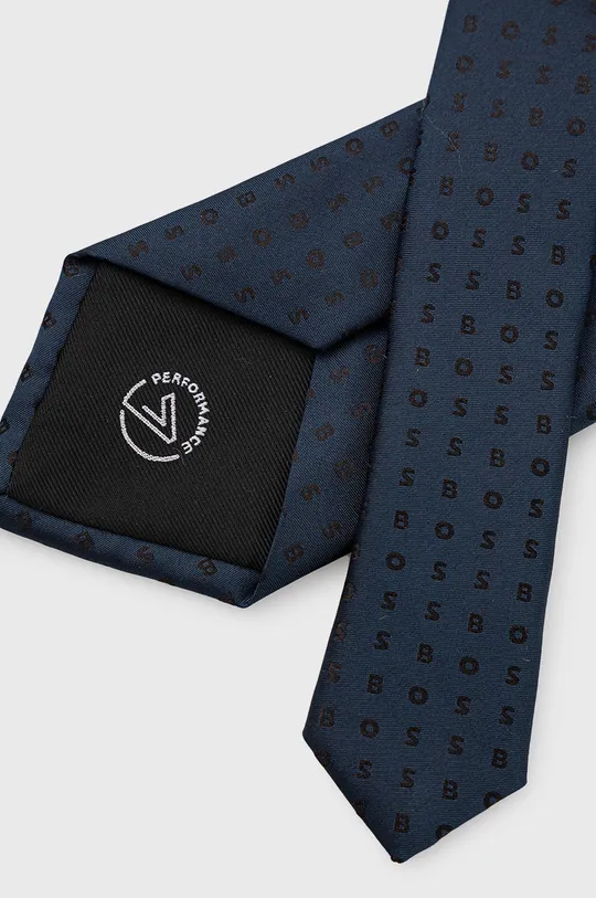 Шелковый галстук BOSS тёмно-синий